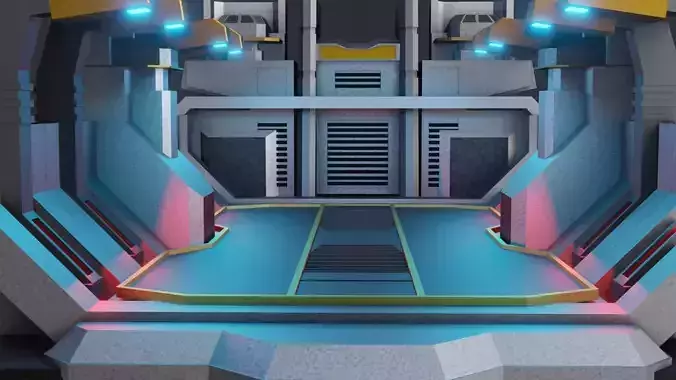 Sci-fi Military Station - Game Ready - PBR