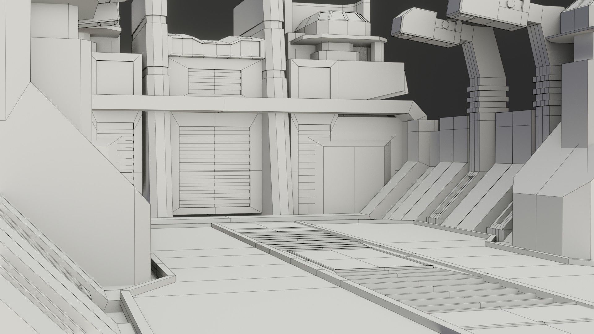 Sci-fi Military Station - Game Ready - PBR Low-poly 3D model_19