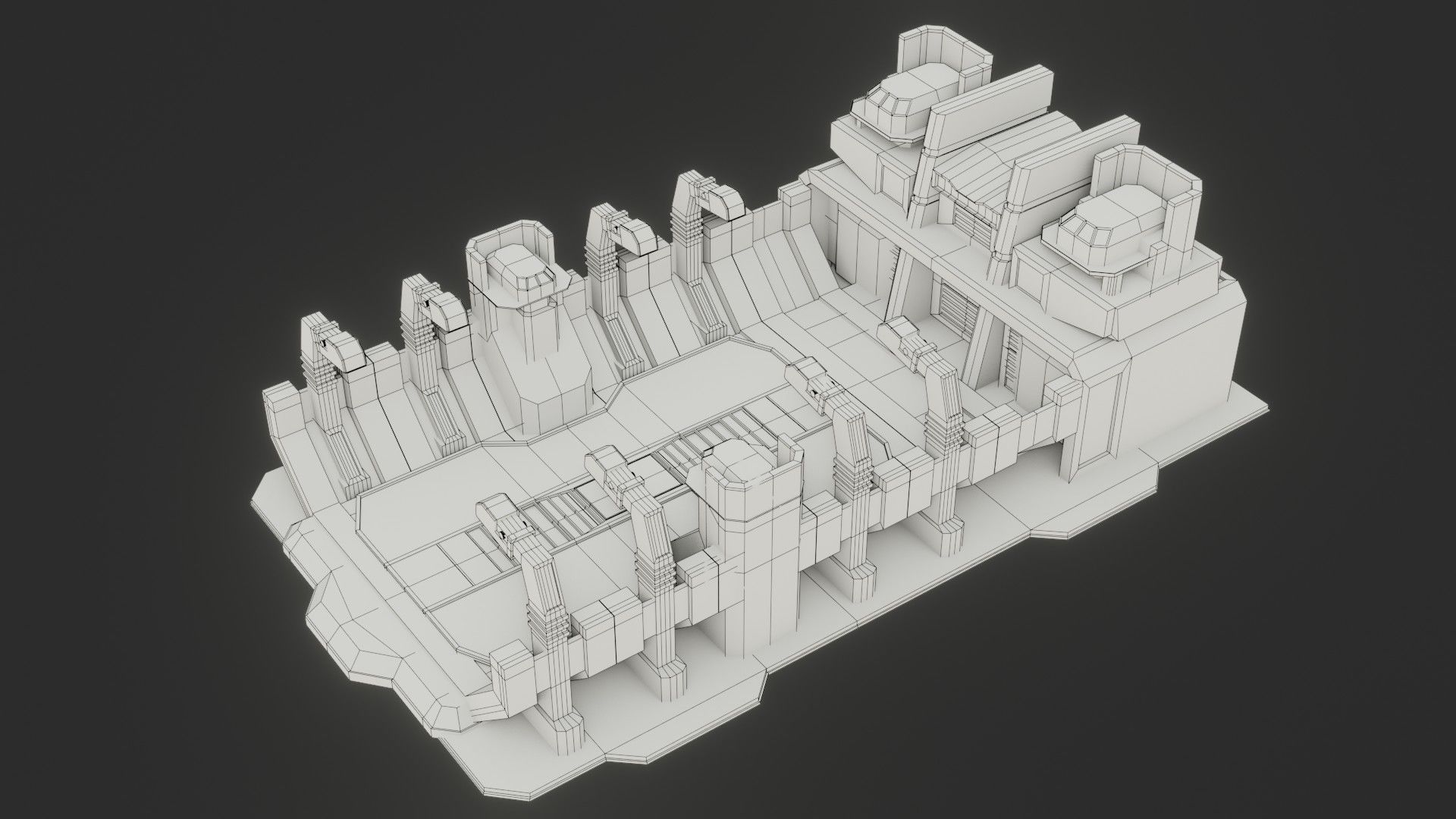 Sci-fi Military Station - Game Ready - PBR Low-poly 3D model_9