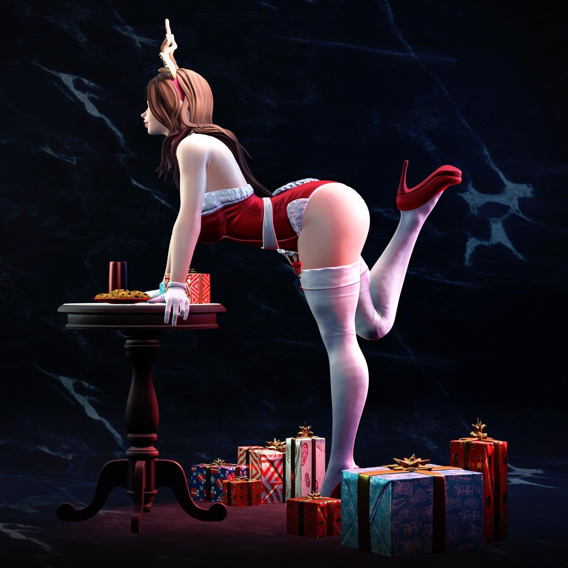 Reindeer Girl - 3D Print Ready 3D print model_4