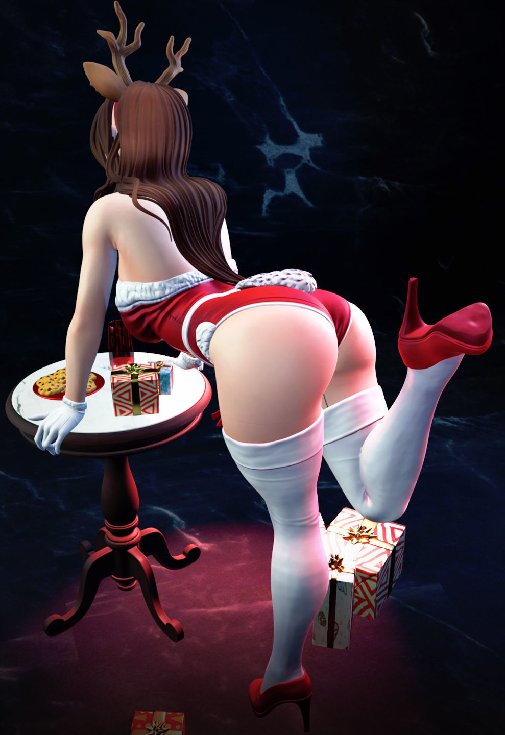 Reindeer Girl - 3D Print Ready 3D print model_5