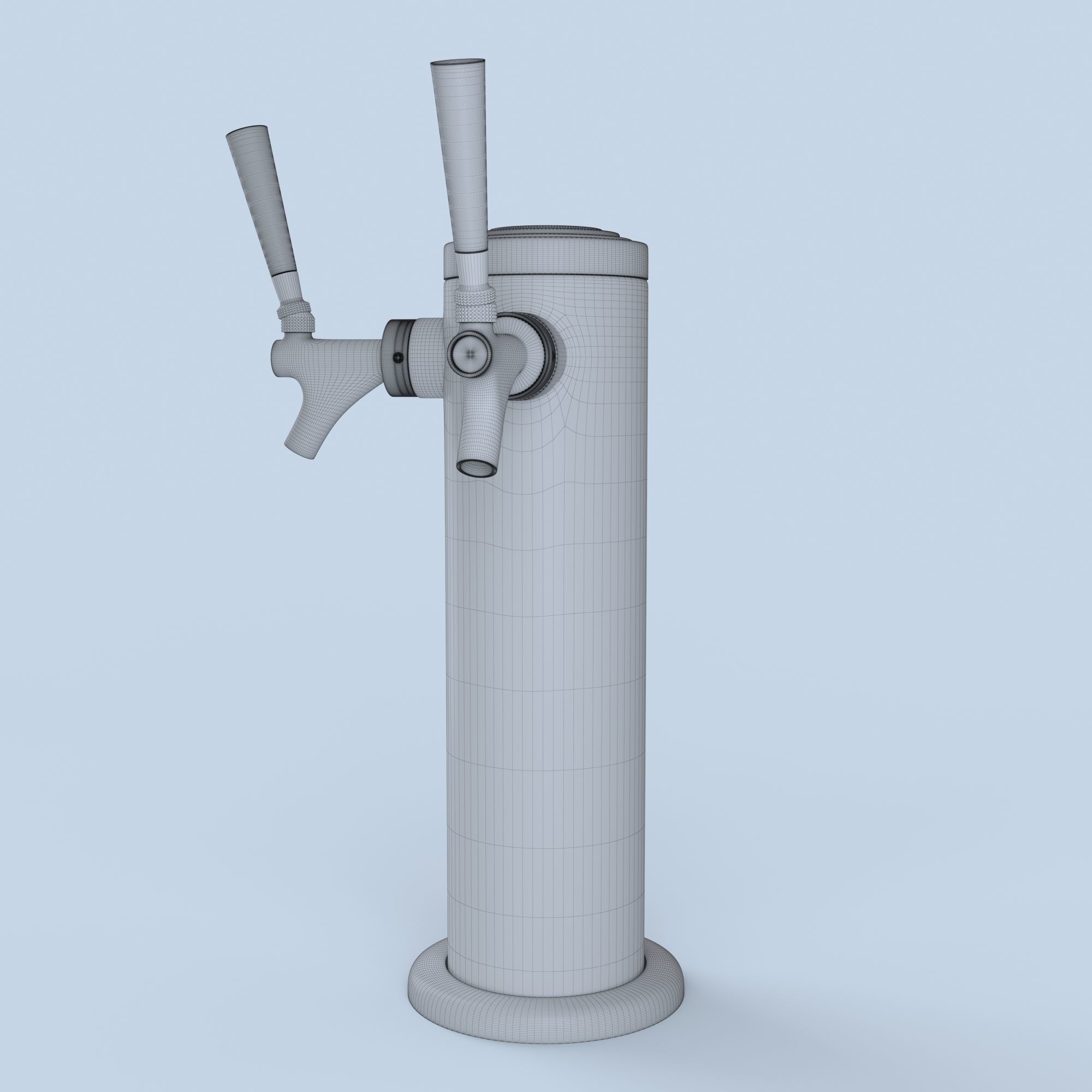 DOUBLE TAP BEER MODEL Low-poly 3D model_8