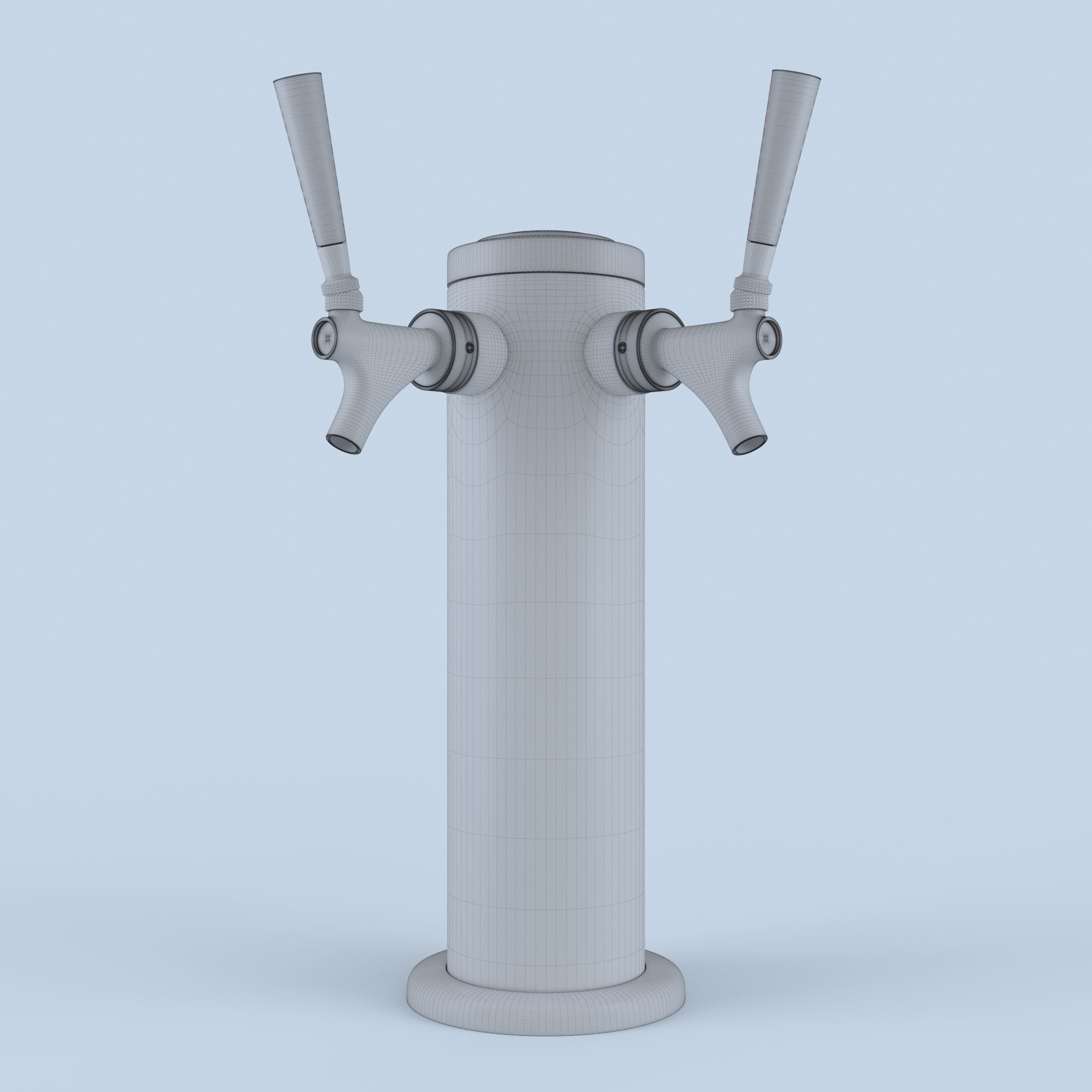 DOUBLE TAP BEER MODEL Low-poly 3D model_7