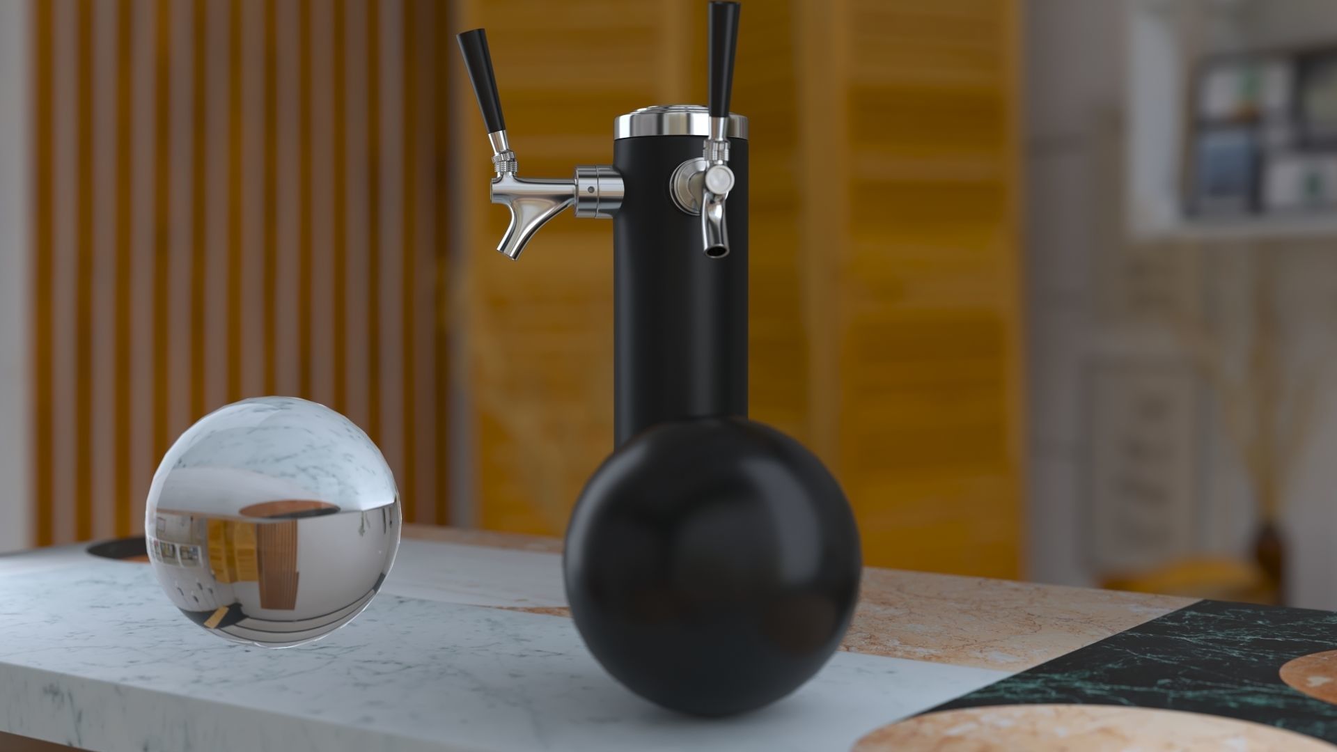 DOUBLE TAP BEER MODEL Low-poly 3D model_6