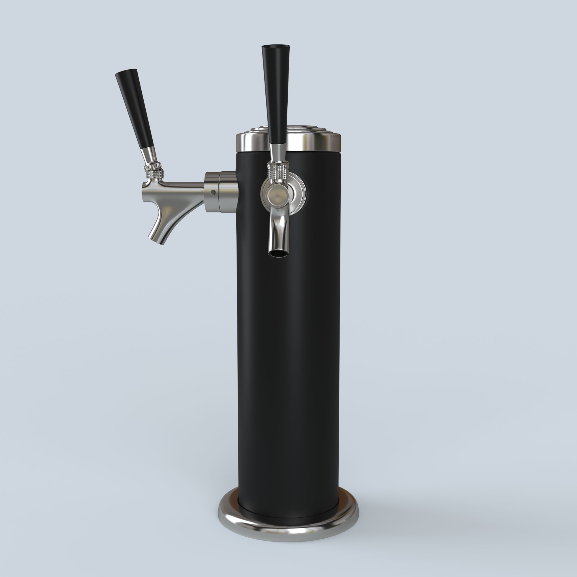 DOUBLE TAP BEER MODEL Low-poly 3D model_1
