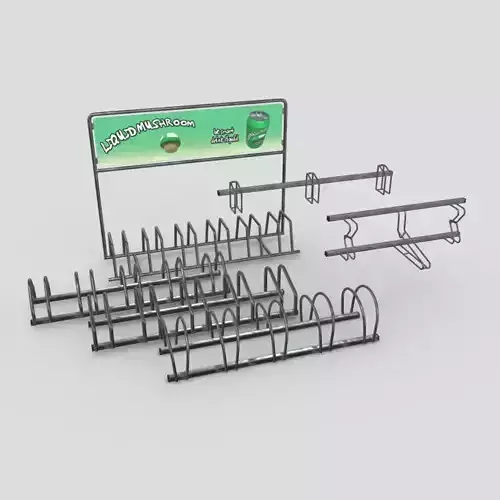 Bicycle Stand Pack Low-poly 3D model