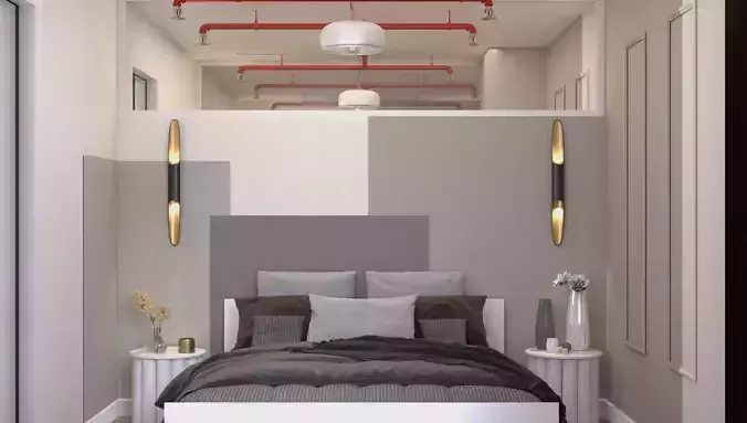 2 pcs 3plus1 Flats Apart Otel FGM Low-poly 3D model