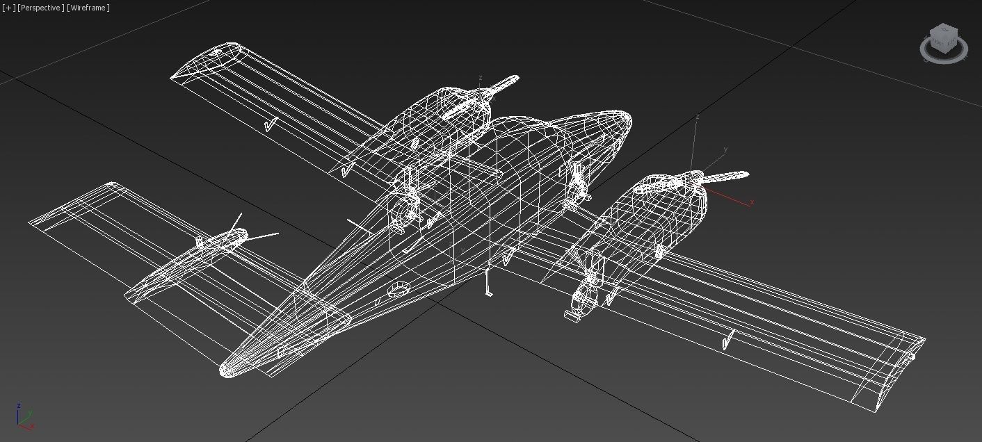 Beechcraft Model 76 Duchess Static Low Poly Aircraft Low-poly 3D model_5