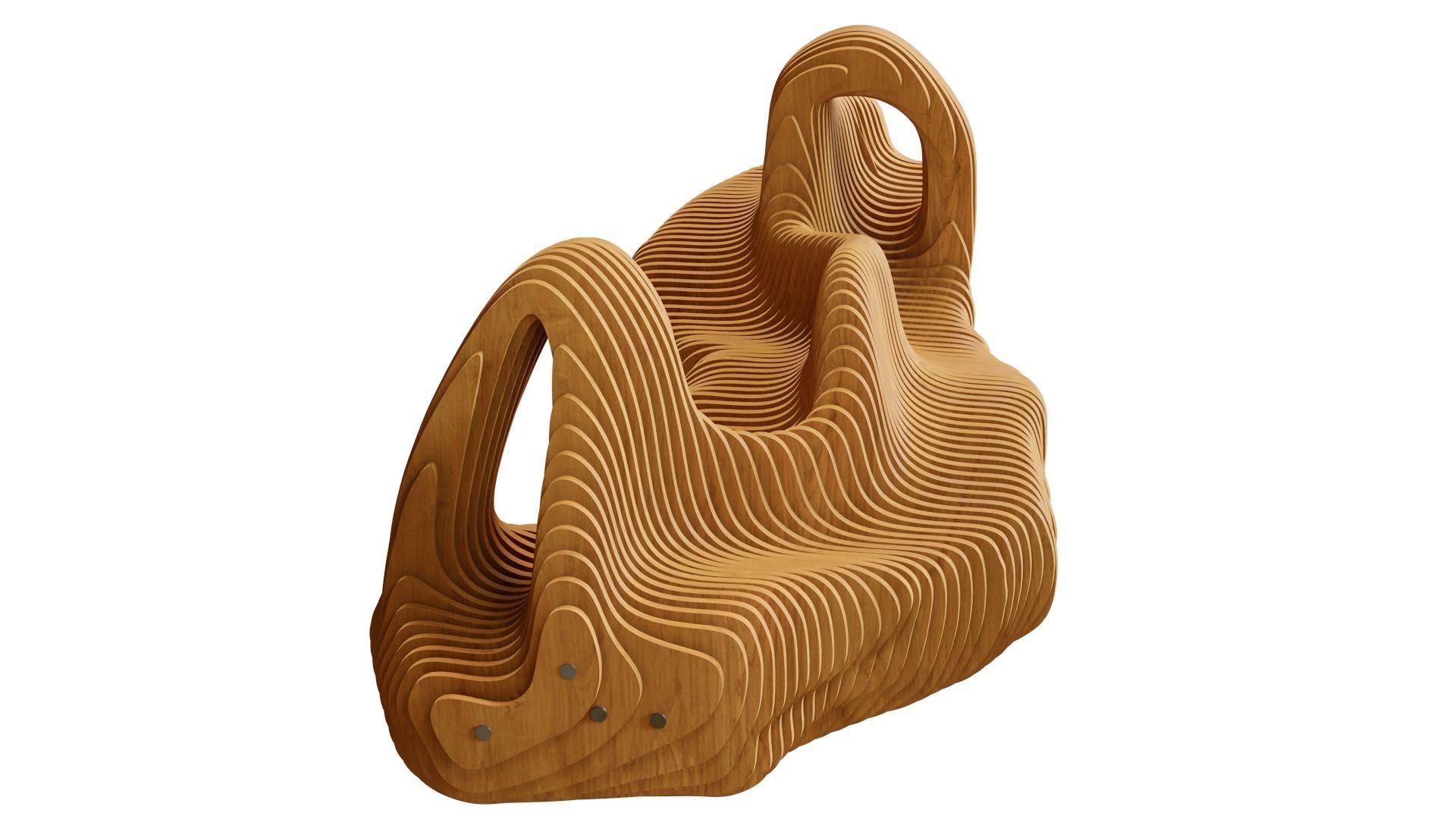 Parametric bench 08 3D model_2