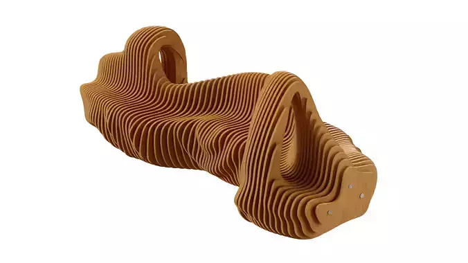 Parametric bench 08 3D model