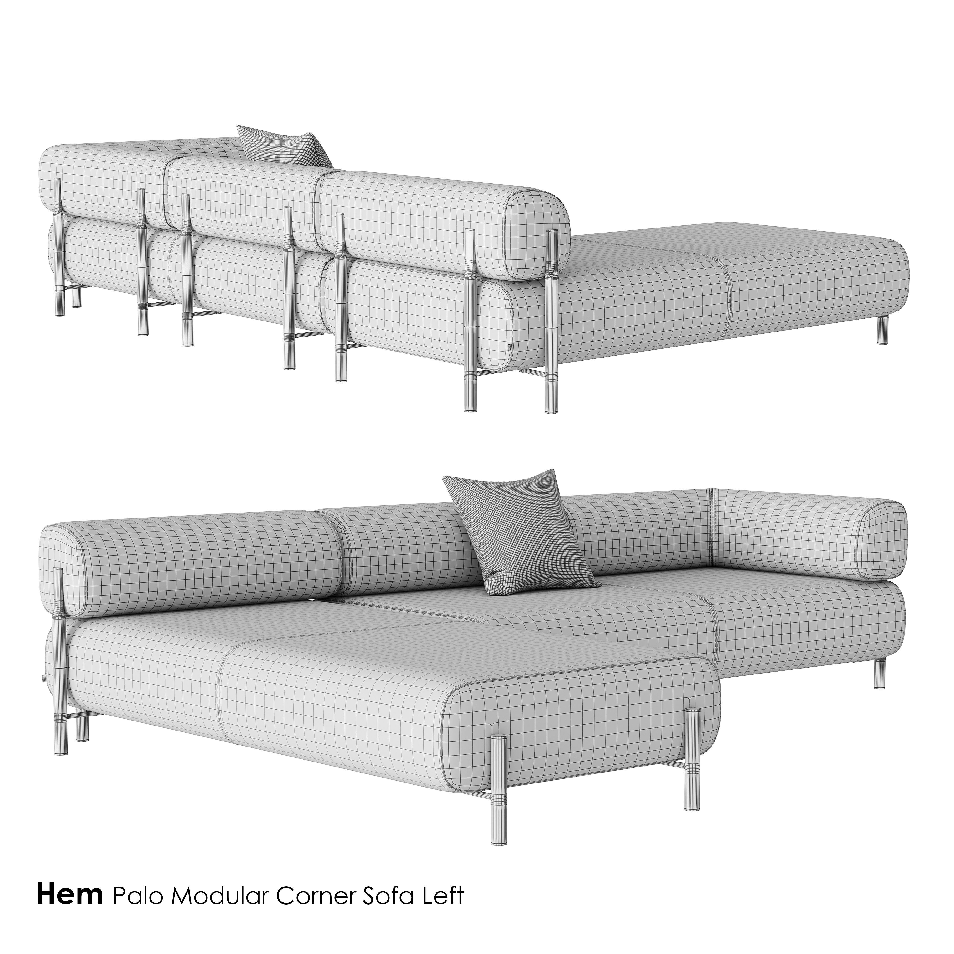 HEM Palo Modular Corner Sofa 3D model_2
