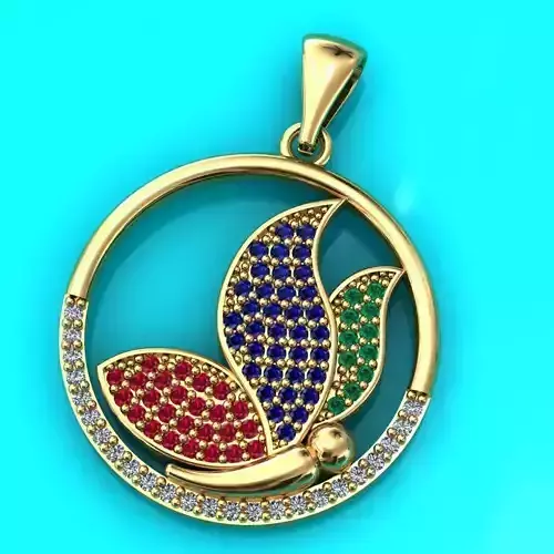 3d butterfly necklace