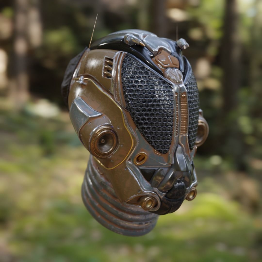 Tark V4 Droid helmet 3D model_6