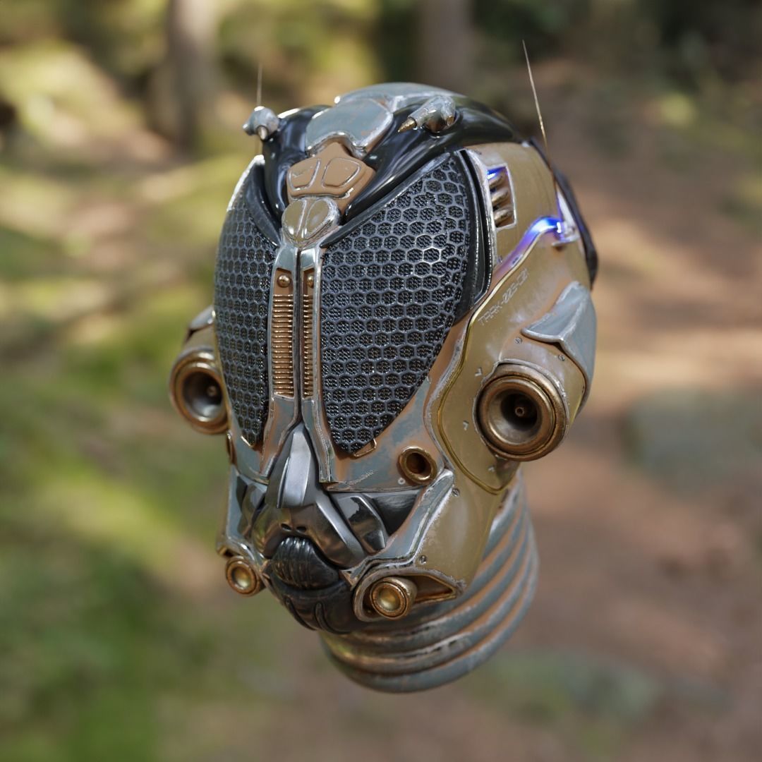 Tark V4 Droid helmet 3D model_3