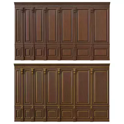 Wooden panel 02 01 3D model