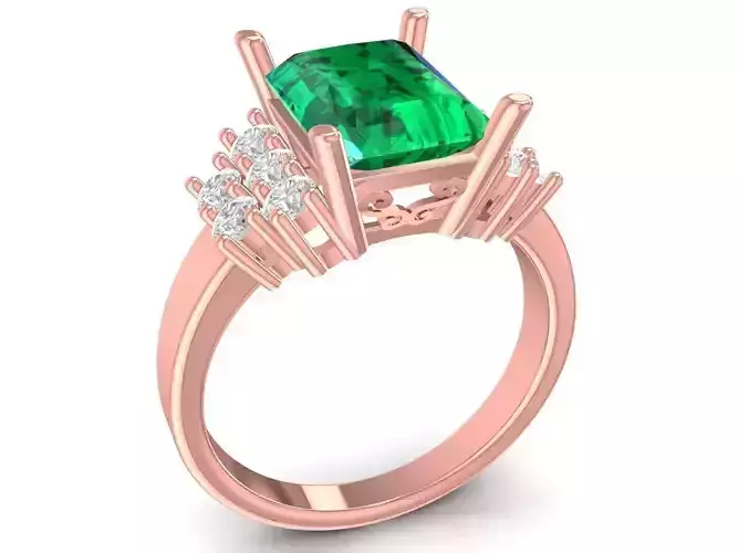 emeral diamond women ring 3460