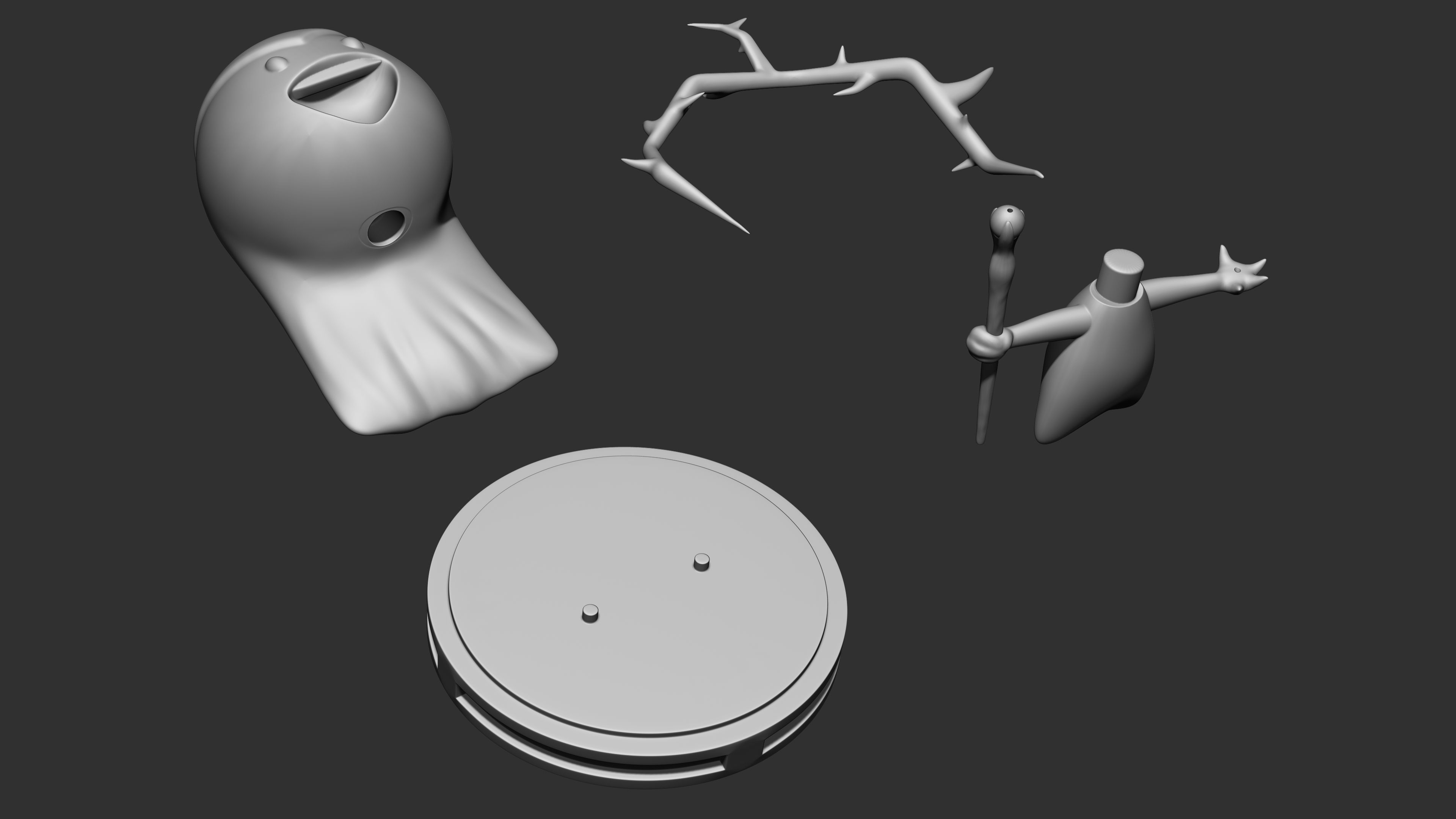 Diablo 2 Sorceress chibi 3D print model_3