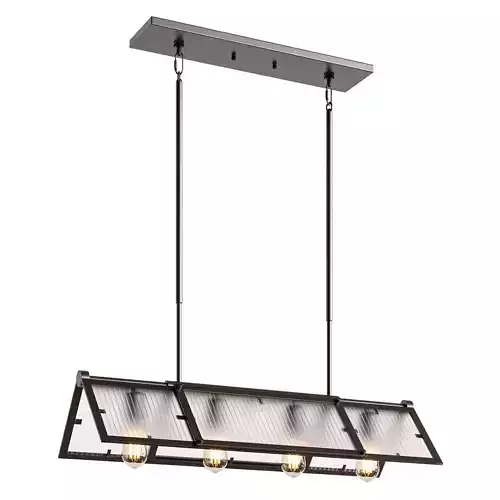Dumaine 4 Light Kitchen Island Linear Pendant
