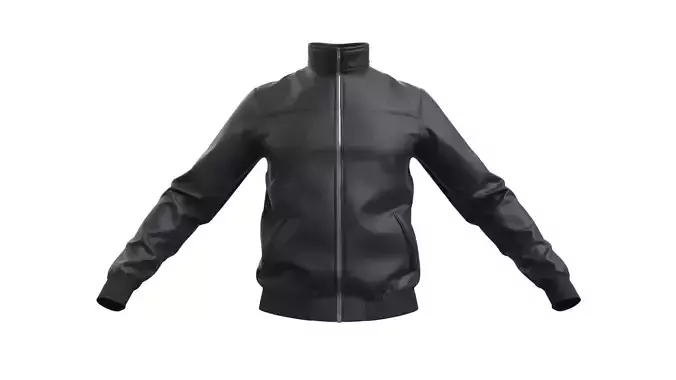 Mens Leather Jacket - Marvelous Designer