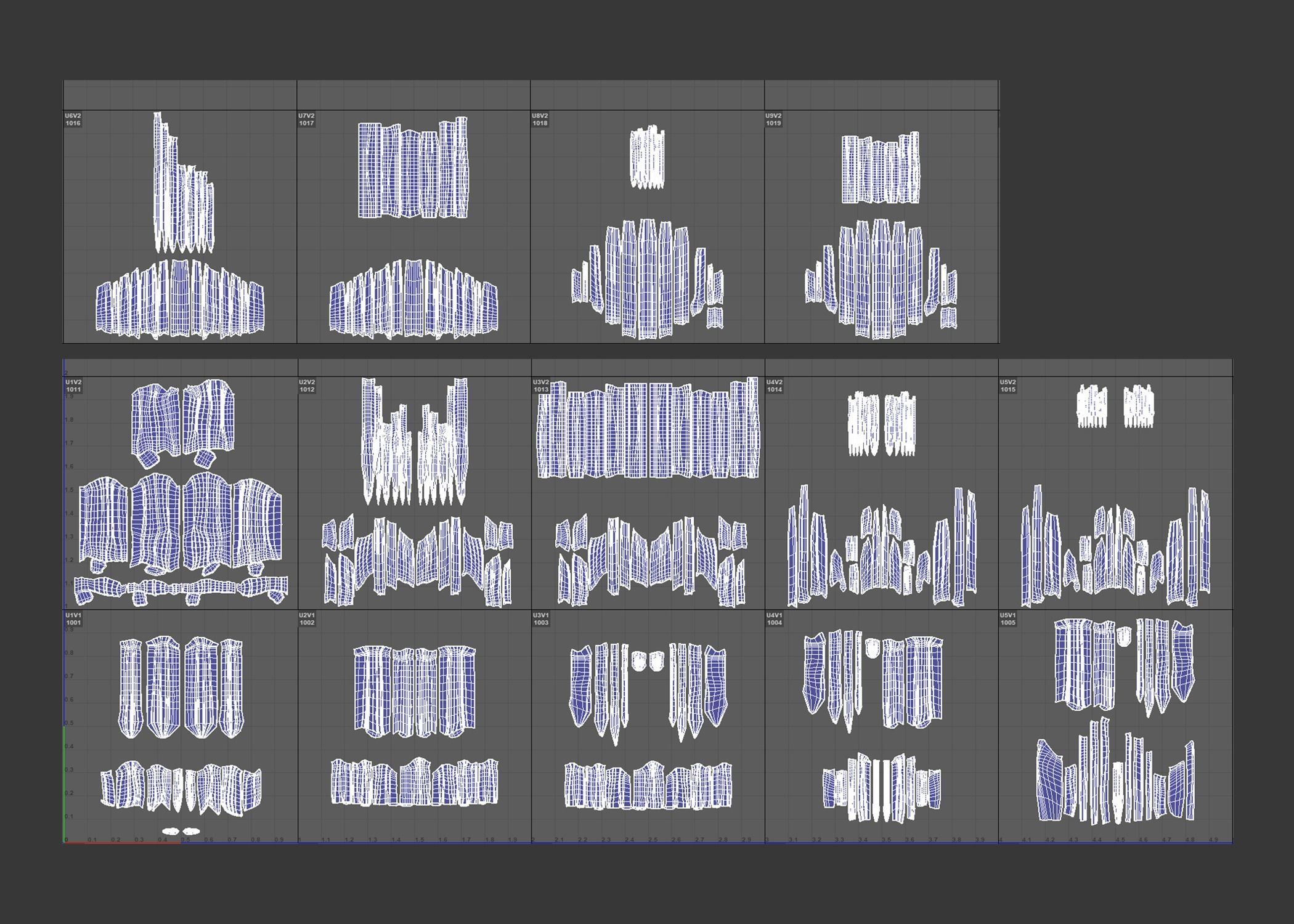 Chloe Modular Hair Low-poly 3D model_6