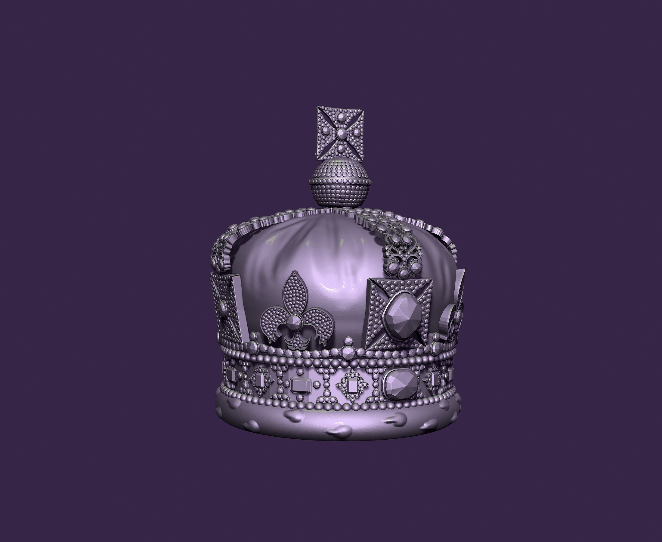 Great Britain crown 3D print model_13