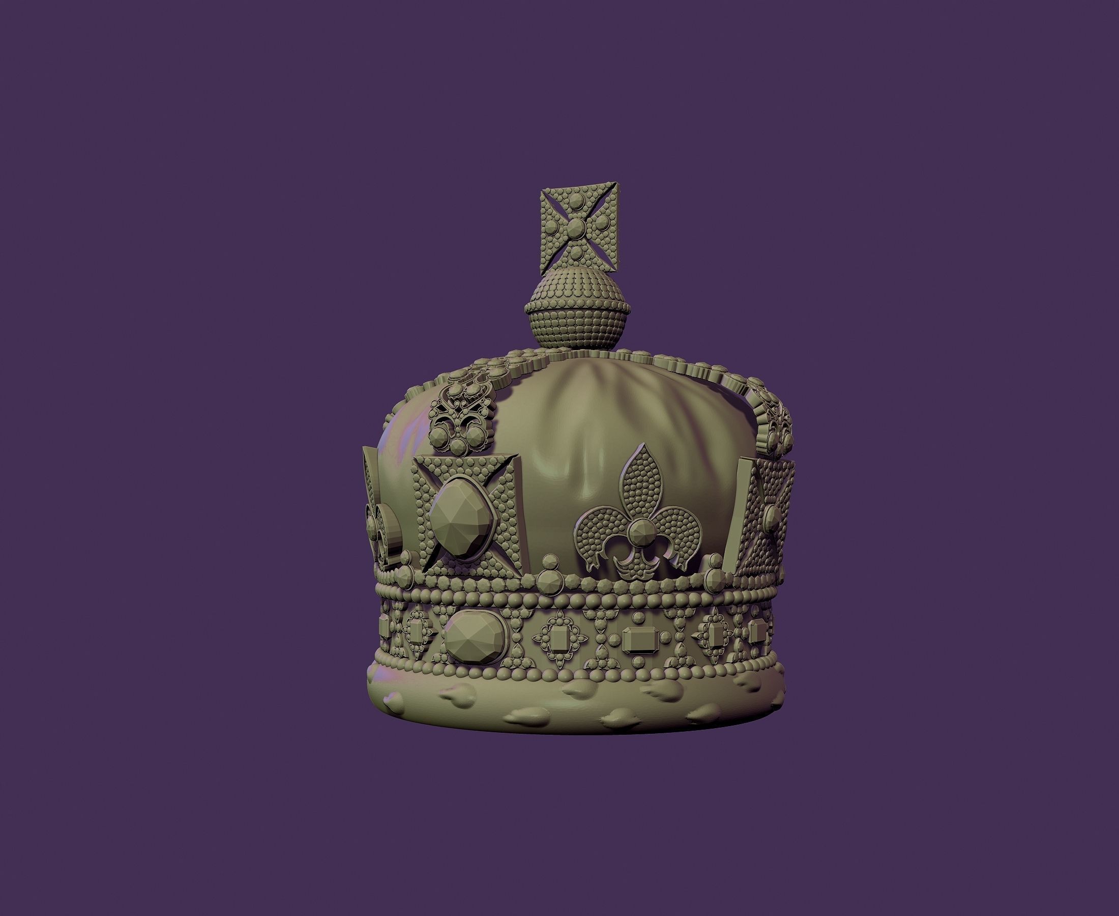 Great Britain crown 3D print model_11