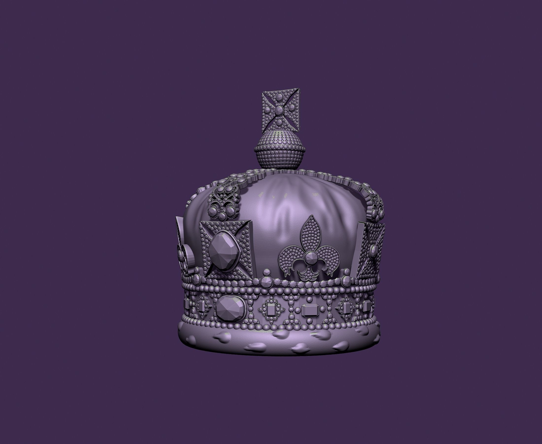 Great Britain crown 3D print model_10