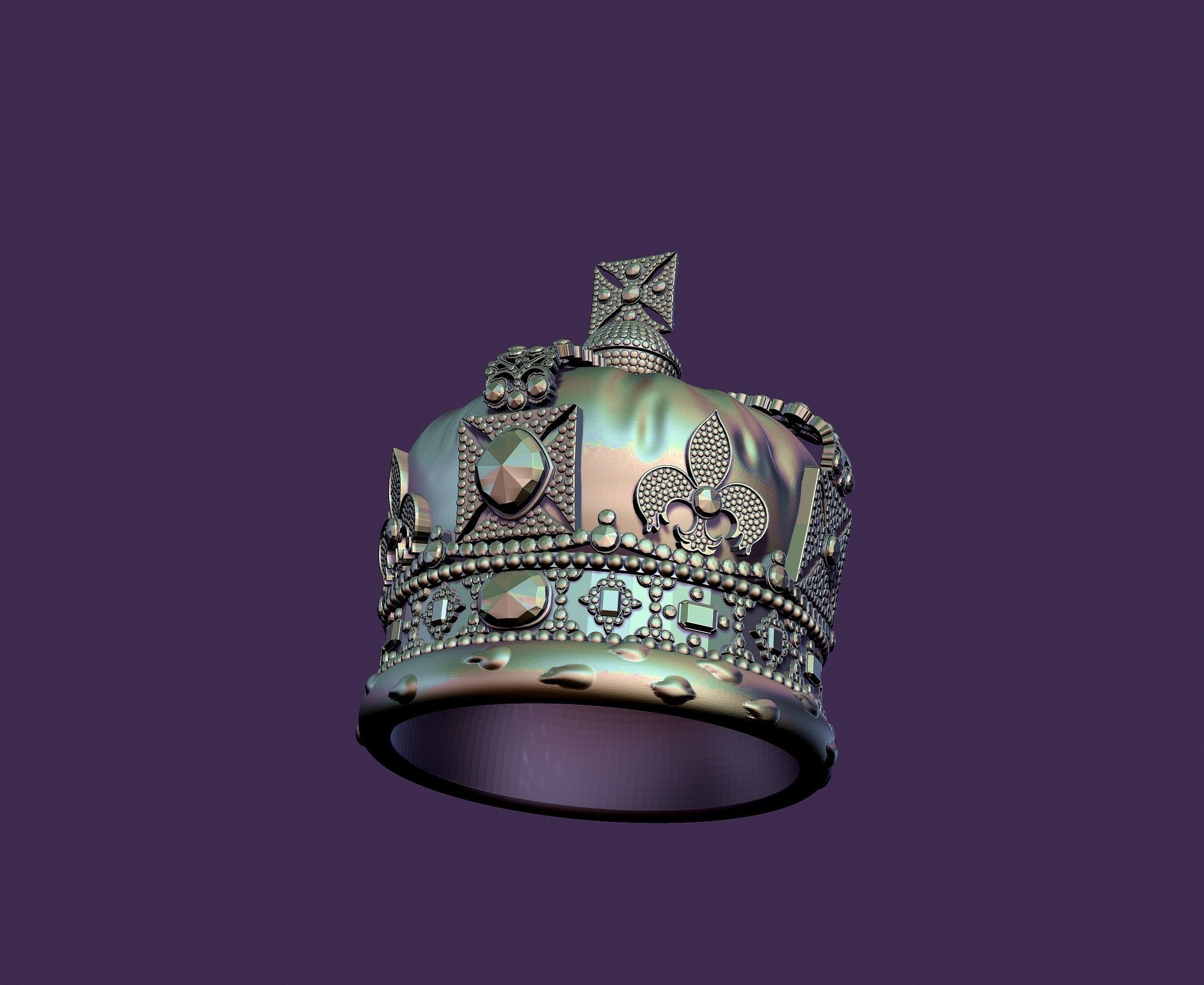 Great Britain crown 3D print model_6