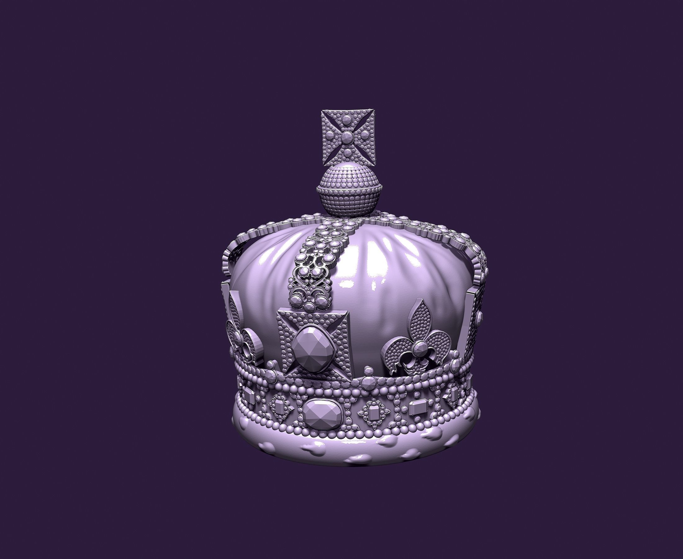 Great Britain crown 3D print model_20