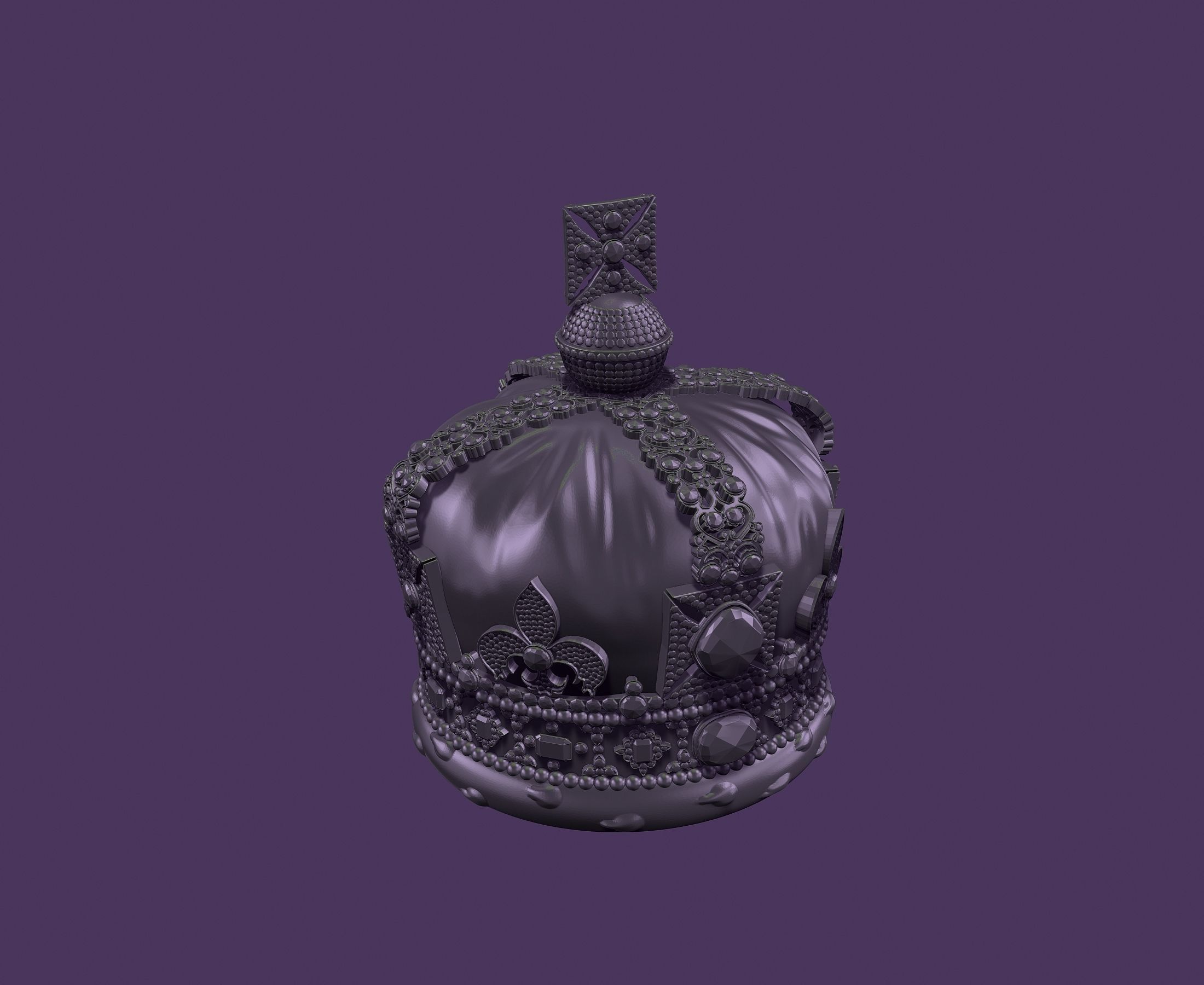 Great Britain crown 3D print model_15