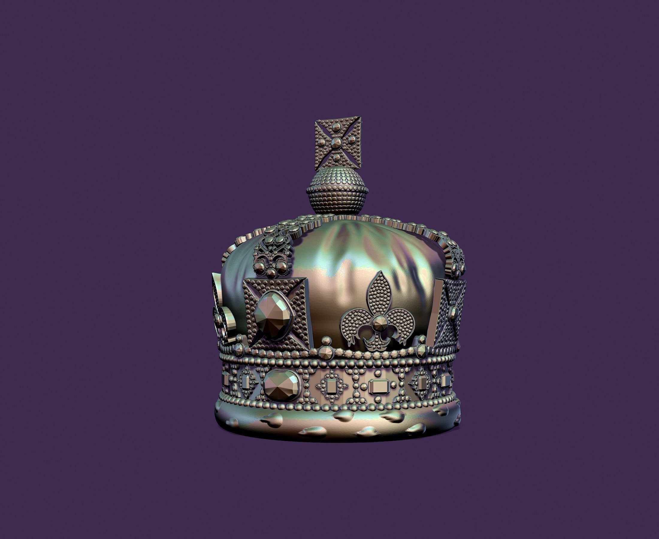 Great Britain crown 3D print model_4
