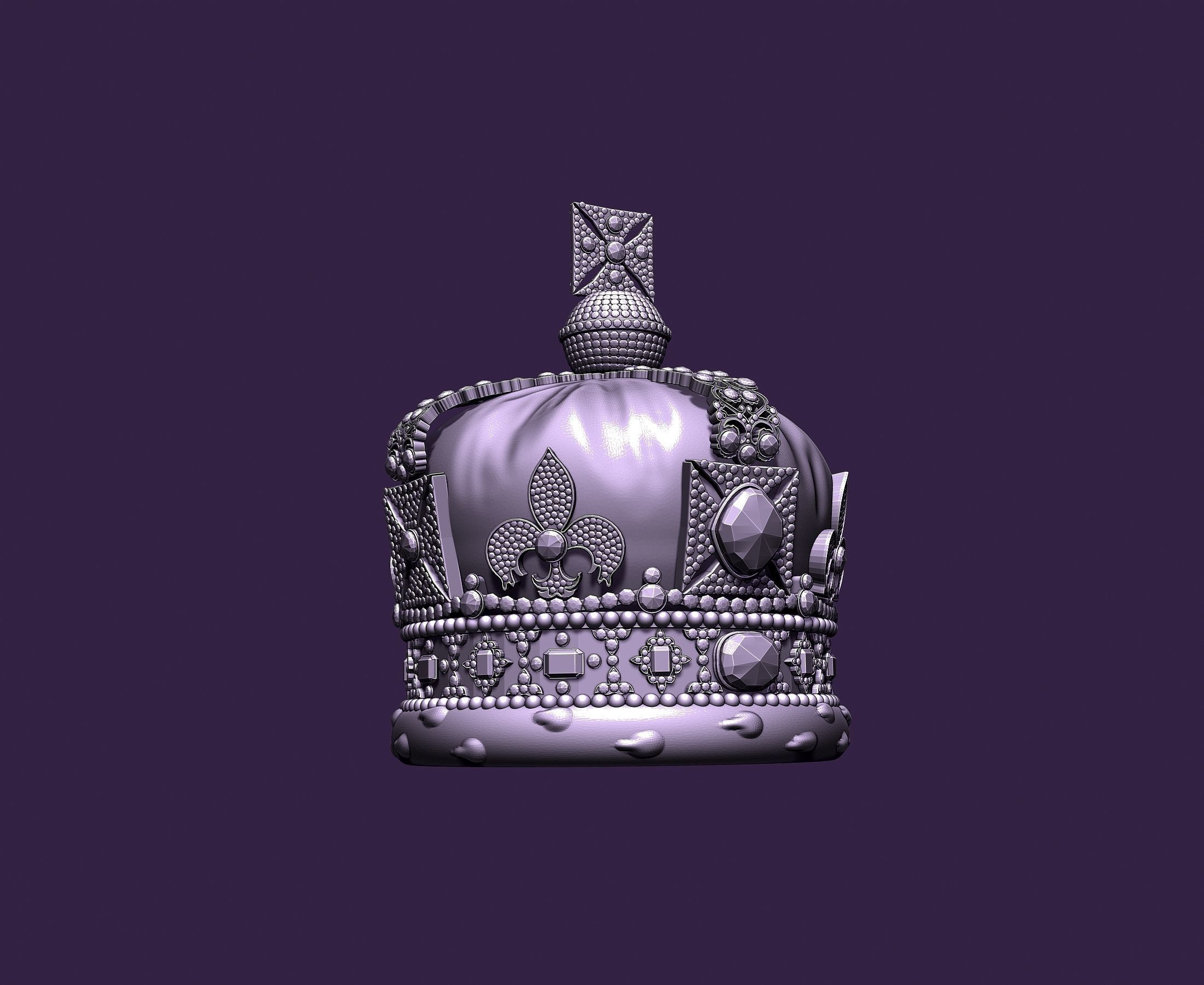 Great Britain crown 3D print model_16