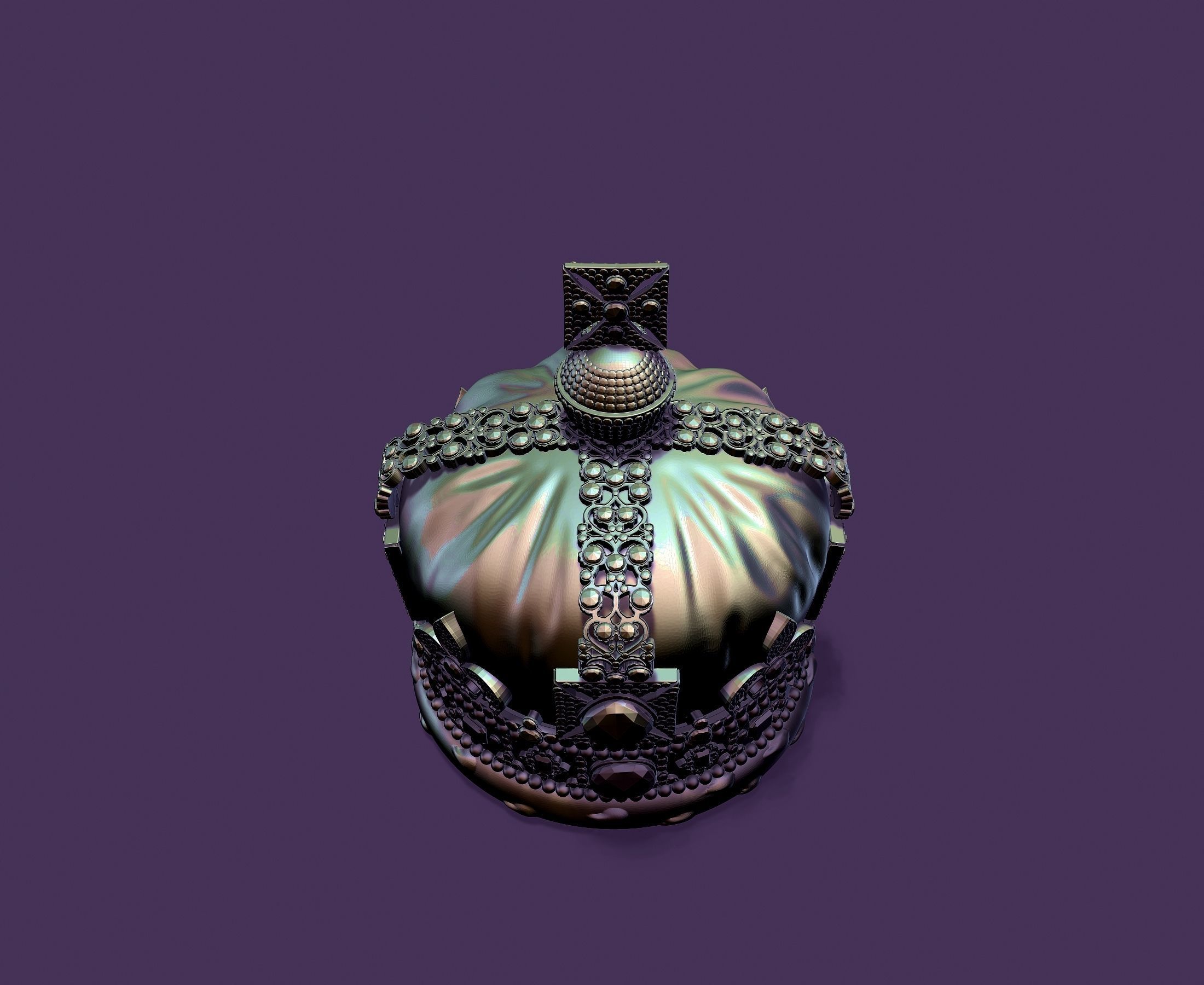 Great Britain crown 3D print model_3