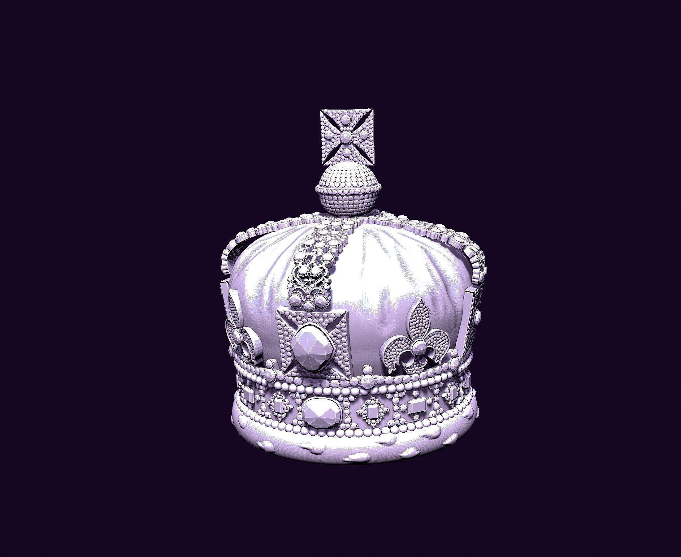 Great Britain crown 3D print model_19