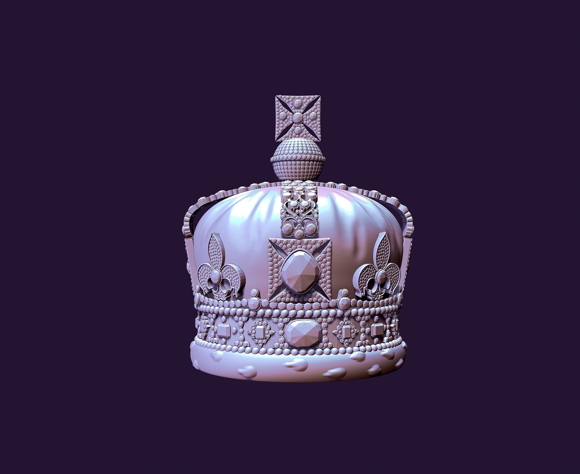 Great Britain crown 3D print model_17