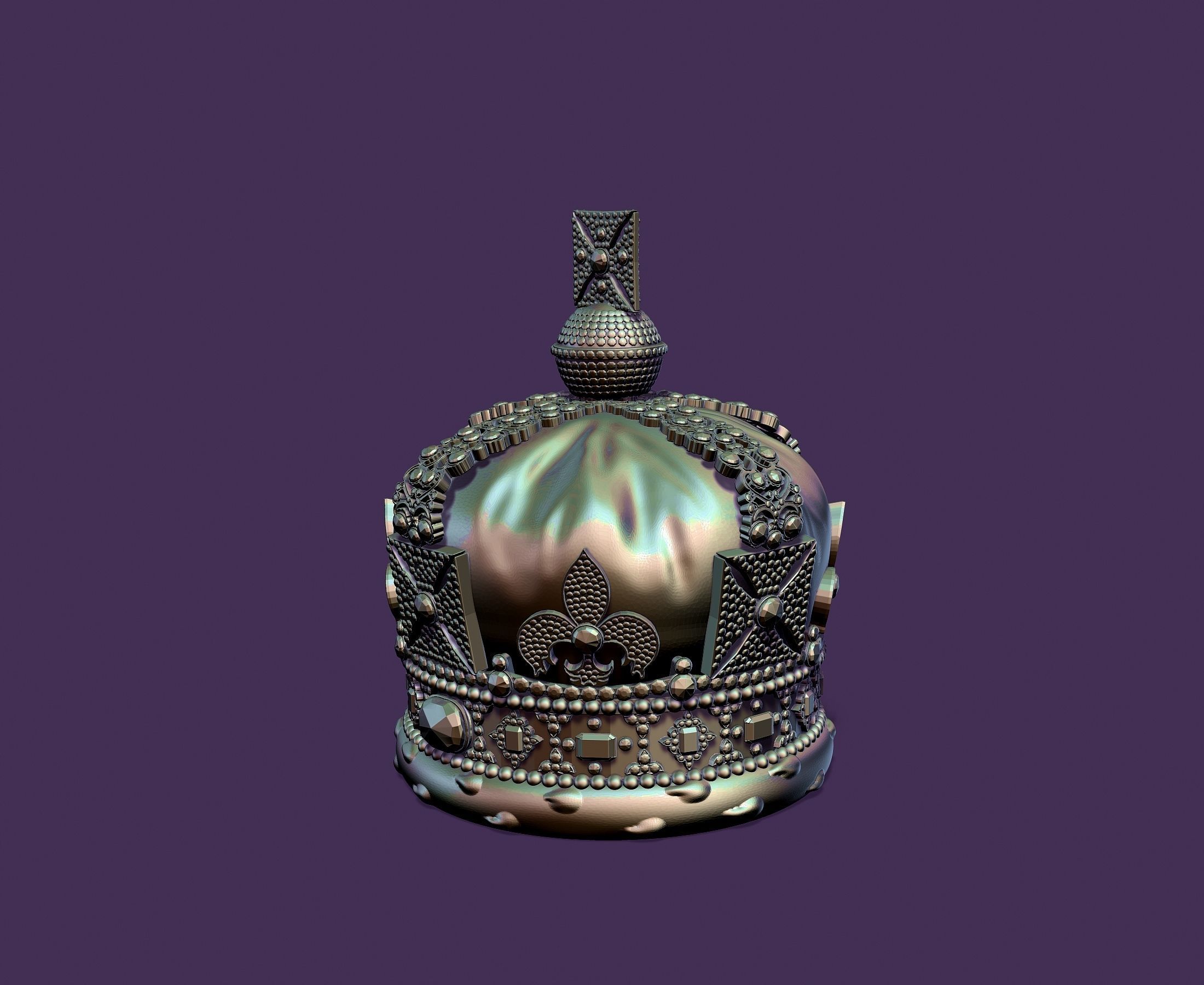 Great Britain crown 3D print model_5