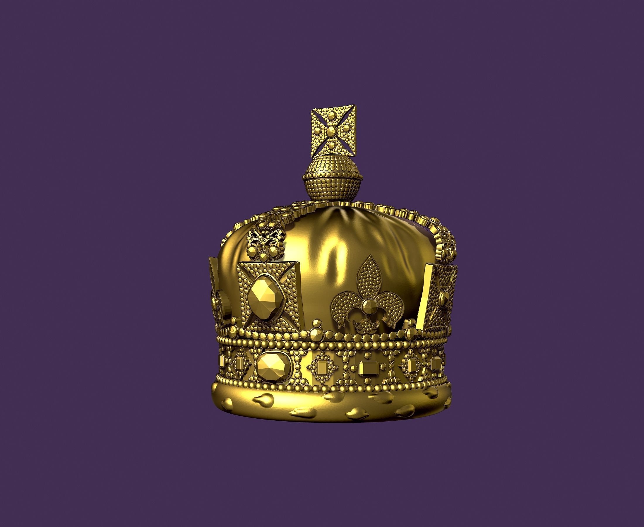 Great Britain crown 3D print model_7