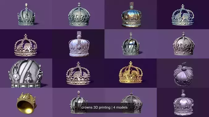 crowns 3D printing 3D Model Collection