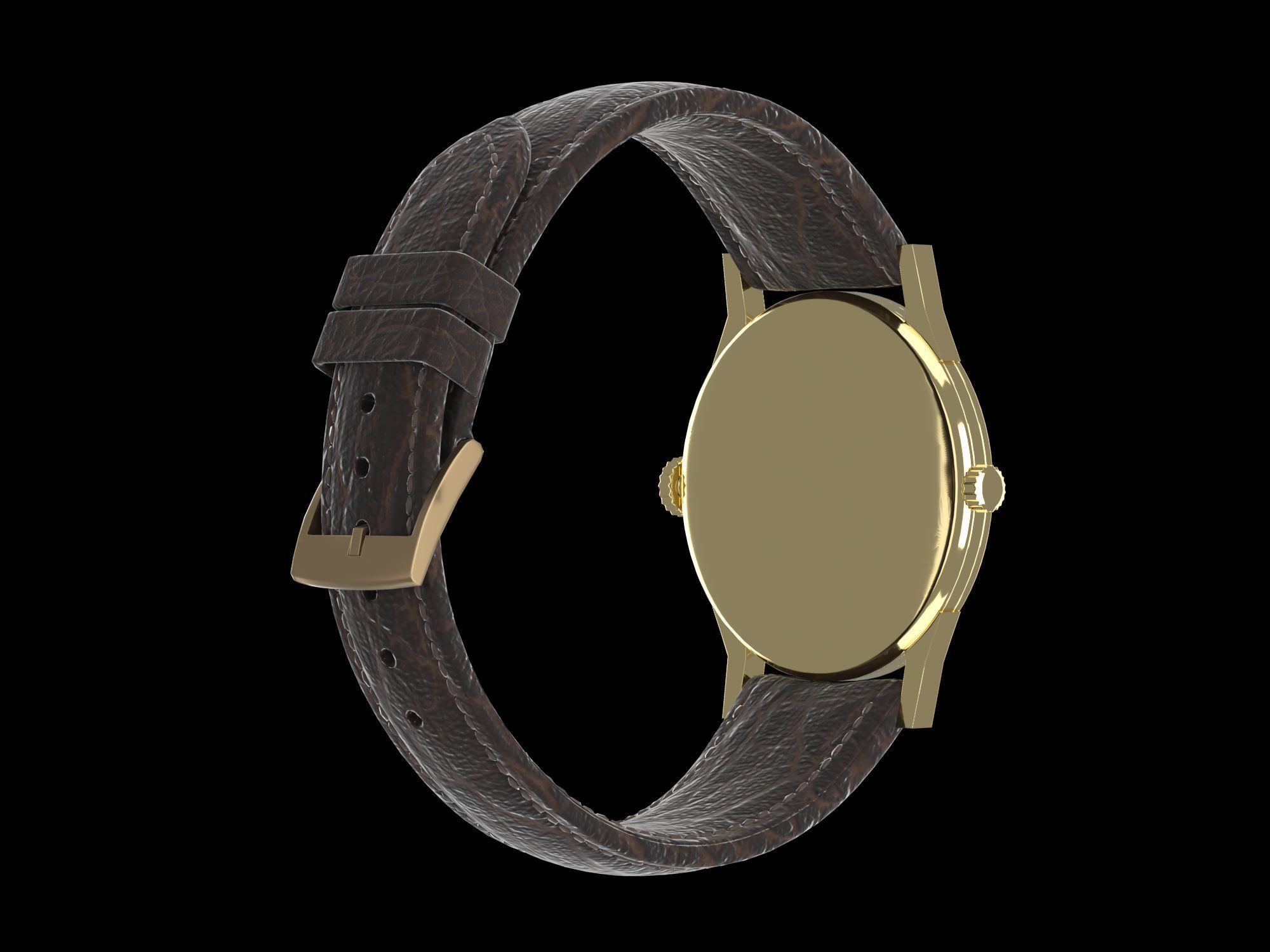 Patek Philippe Worldtimer Guilloche Low-poly 3D model_7