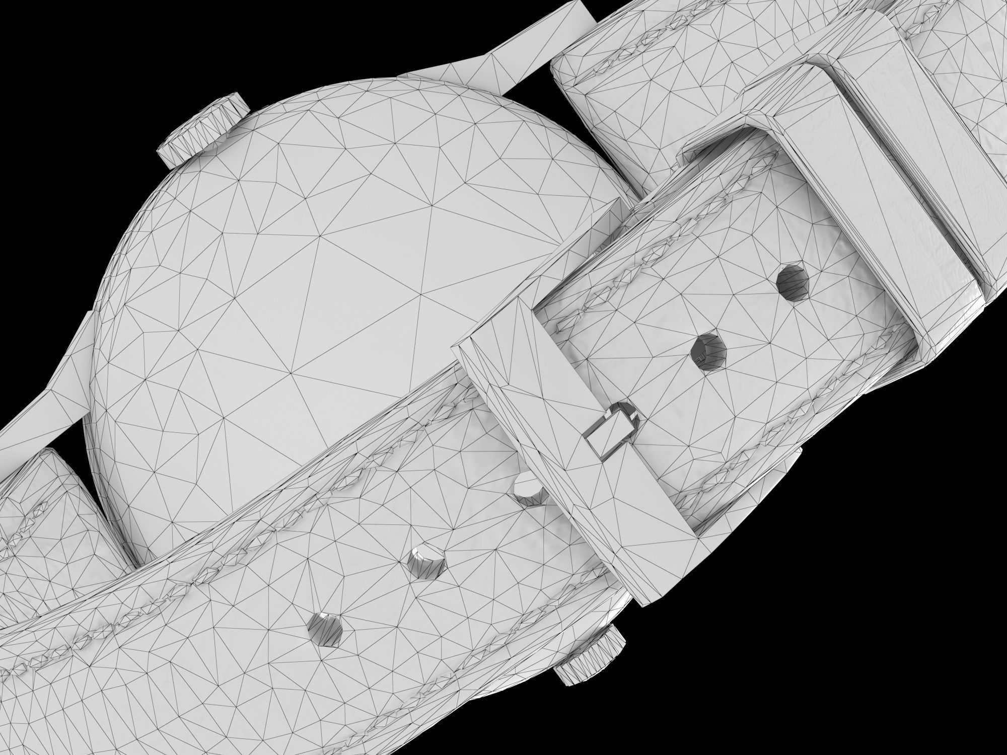 Patek Philippe Worldtimer Guilloche Low-poly 3D model_17