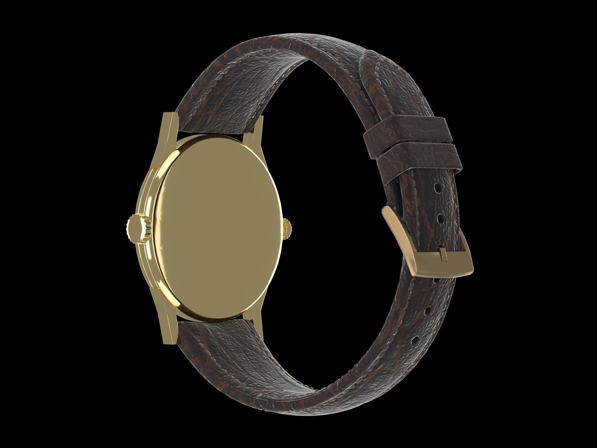 Patek Philippe Worldtimer Guilloche Low-poly 3D model_5