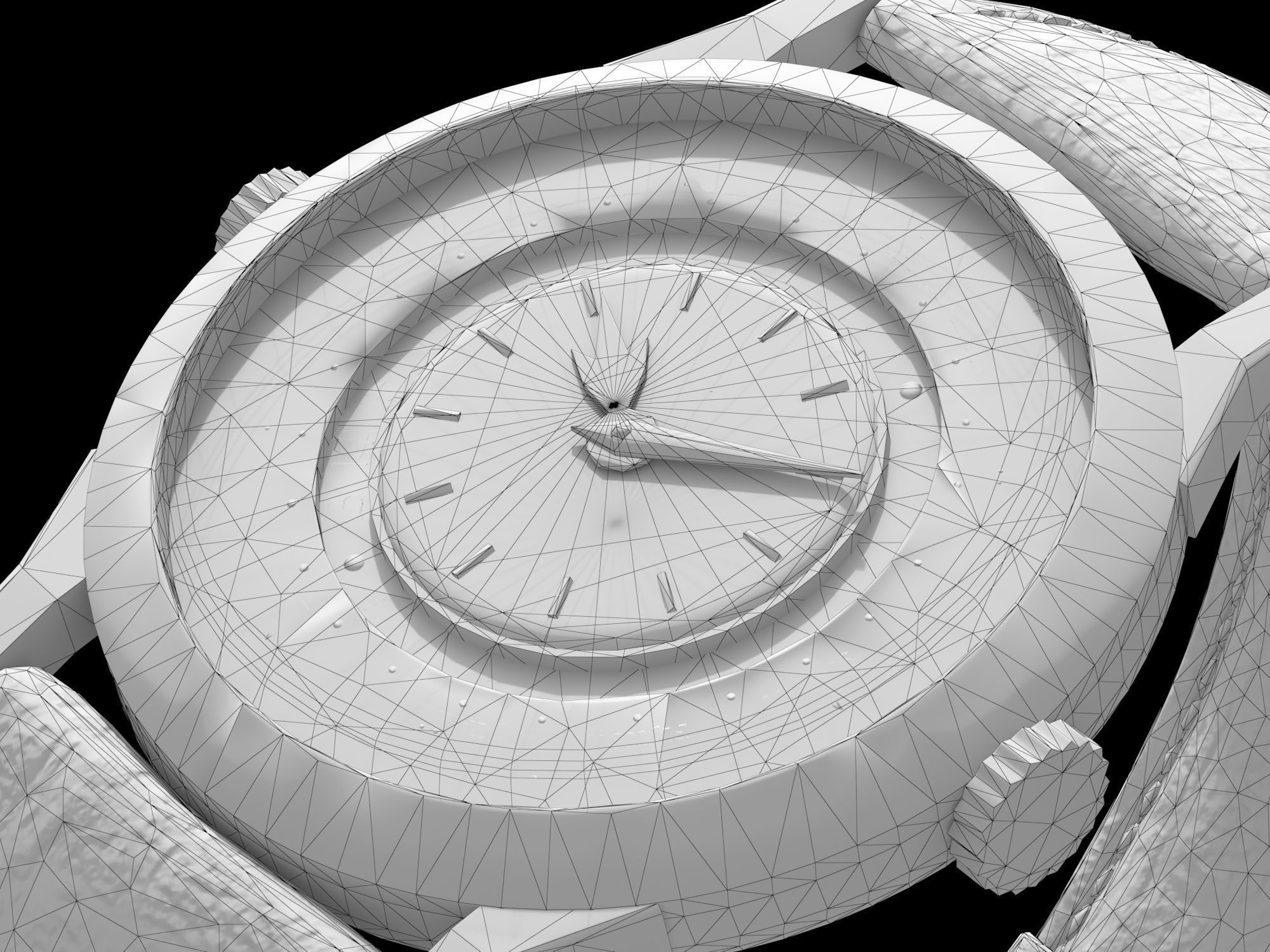 Patek Philippe Worldtimer Guilloche Low-poly 3D model_16