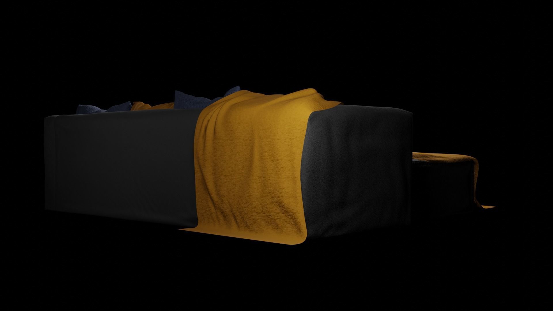 Sofa 1 couch with blankets Free 3D model_6