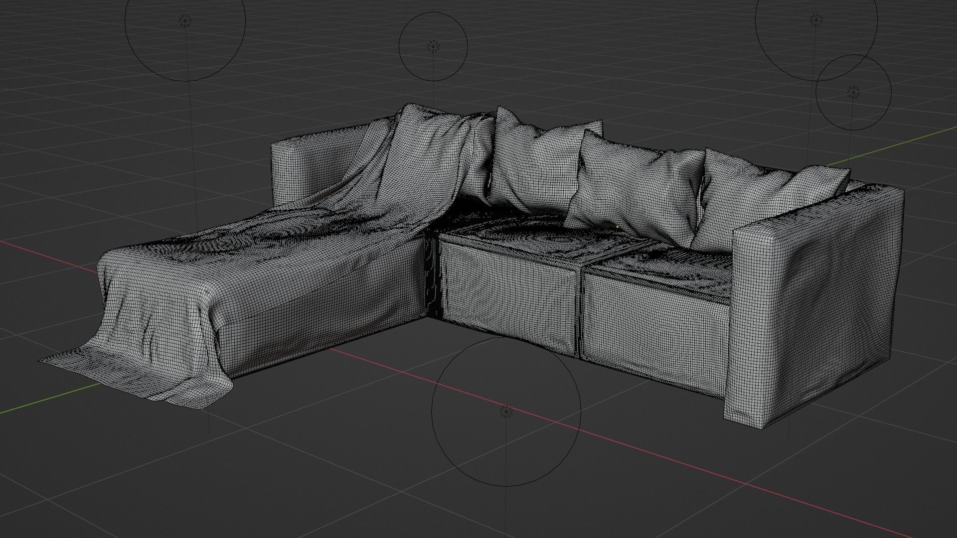 Sofa 1 couch with blankets Free 3D model_8