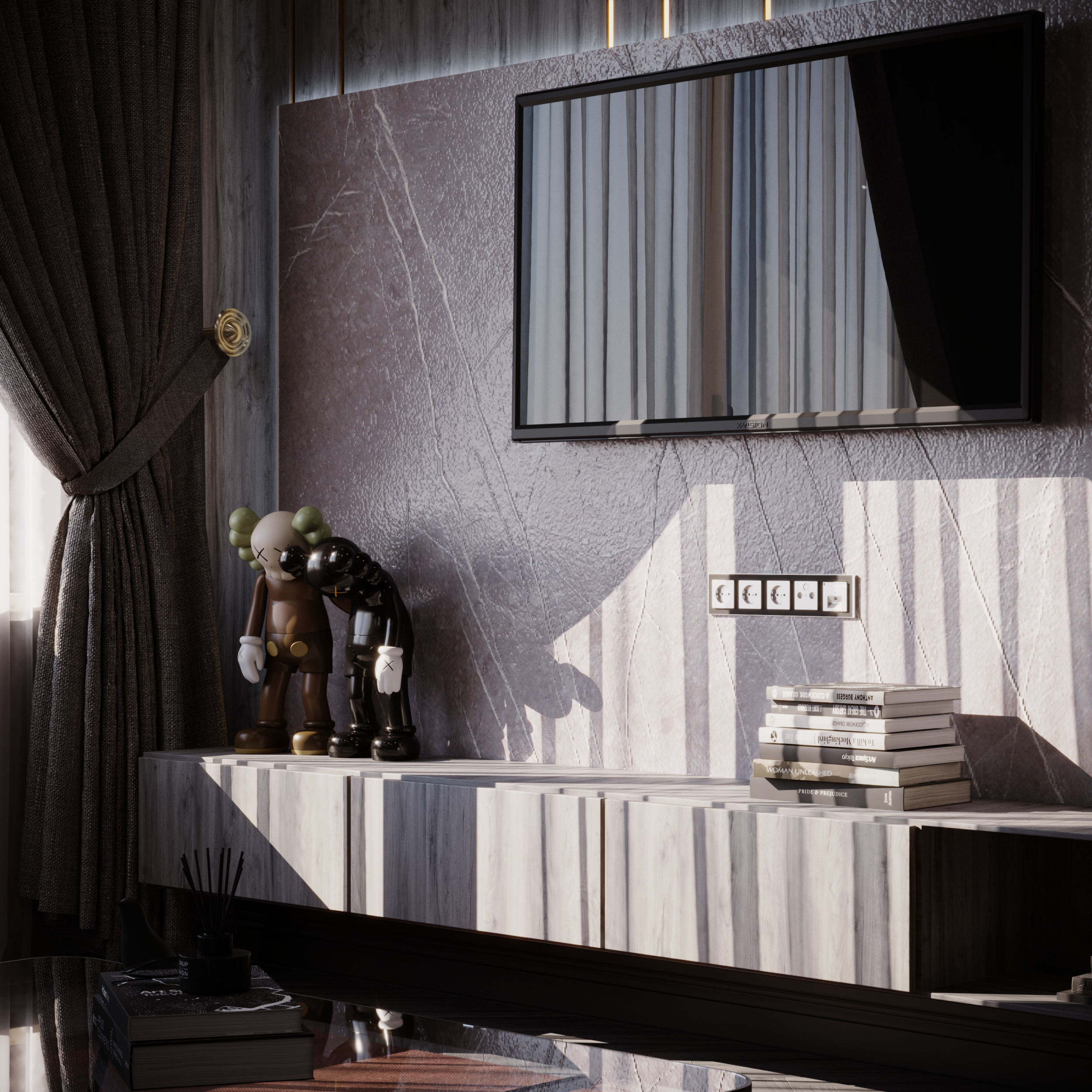 Neoclassical style interior 3D model_1