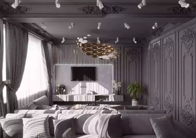 Neoclassical style interior