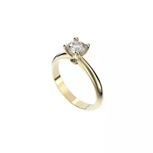 Solitaire ring N10 3D print model