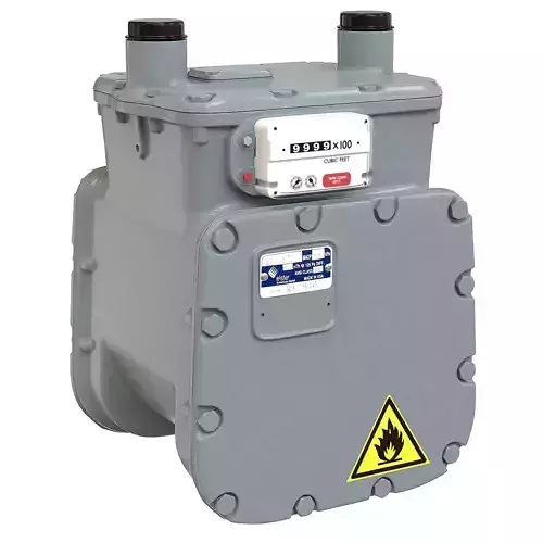 Detailed American Diaphragm Gas Meter AC250 Low-poly 3D model Detailed American Diaphragm Gas Meter AC250 Low-poly 3D model
