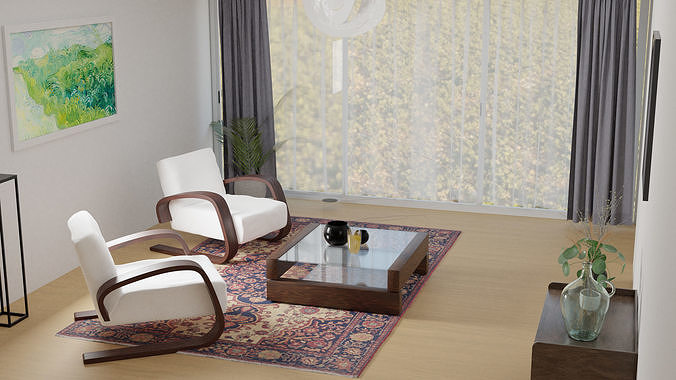 Sitting room Free 3D model