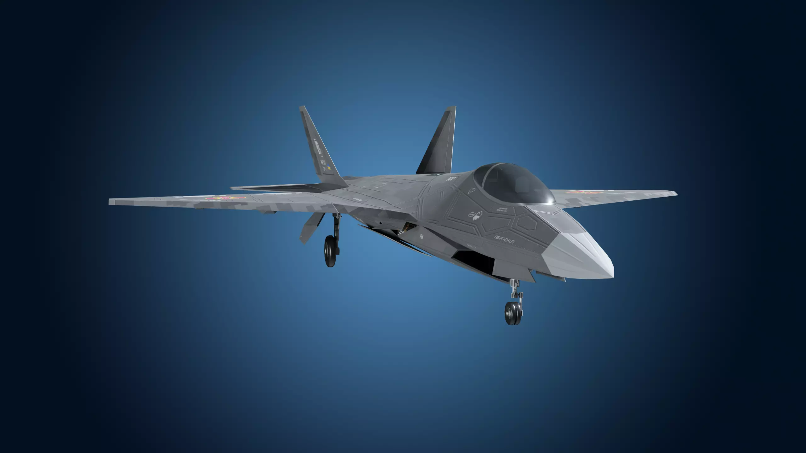 F-16 V2 Low-Poly Game Ready with PBR Textures Low-poly 3D model